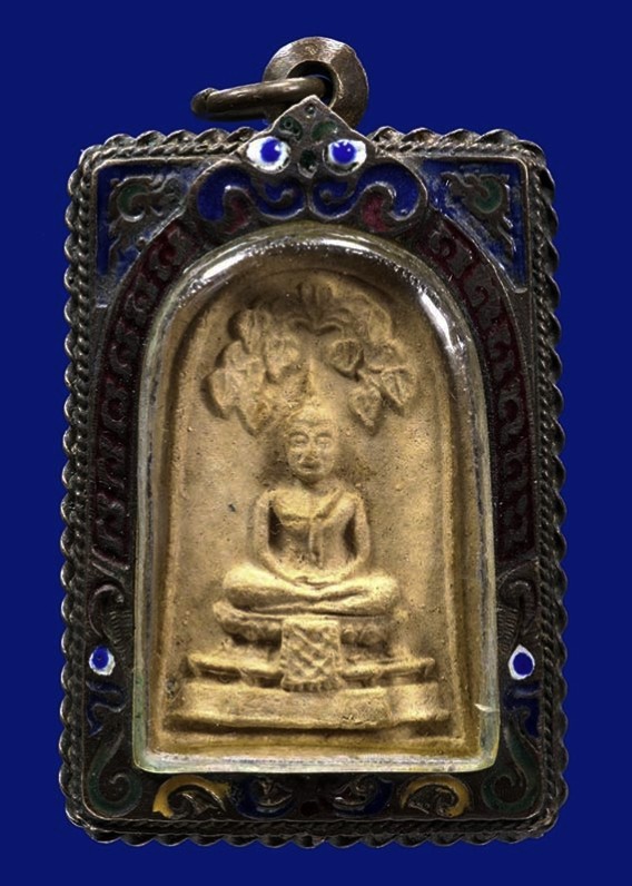 1200.-พระสมเด็จพุทธไชยศรี ปี 2518 หลวงปู่เพิ่ม วัดกลางบางแก้ว จ.นครปฐม พร้อมตลับแป๊ะตั๊งลงยา