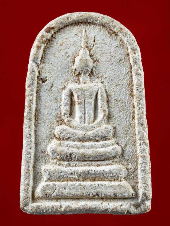 1000.-พระสมเด็จนิวิฐ หลวงปู่เหรียญ วัดหนองบัว กาญจนบุรี เนื้อผงพุทธคุณ ปี2497