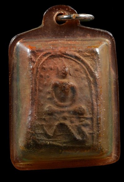 1000.-พระ 12 ราศี เนื้อดิน หลวงพ่อเล็ก วัดท่าอิฐ จ.ฉะเชิงเทรา ปี2484 เลี่ยมเก่า