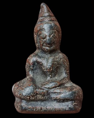 พระท่ากระดานเนื้อตะกั่วสนิมแดง สูง 4 ซ.ม. พระบ้านเก่าเก็บหลายสิบปี ไม่ทราบที่