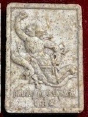 หนุมาณหลังยันต์๕ฝังข้าวเปลือกเนื้อผงพิมพ์ใหญ่ หลวงพ่อชำนาญ วัดบางกุฎีทอง จ.ปทุมธานื  ๒๕๕๓