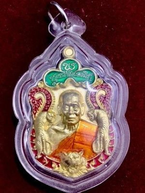 เหรียญหลวงพ่อพัฒน์ พยัคฆ์แสนล้าน วัดห้วยด้วน นครสวรรค์  เลี่ยมพลาสติกสวย