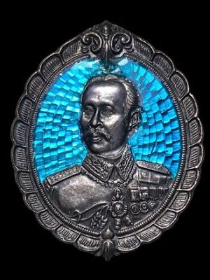 1000.- เหรียญร.5 เนื้อเงินลงยาด้านหน้า วัดไตรมิตรวิทยาราม ปี2536