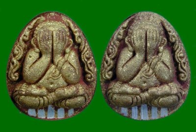 พระปิดตา 2 หน้า ตระกรุดเงิน 10 ดอก มหาเศรษฐี รุ่นคูณทอง 168 หลวงพ่อทอง วัดบ้านไร่ (รก.10) .......เคาะเดียวแดง