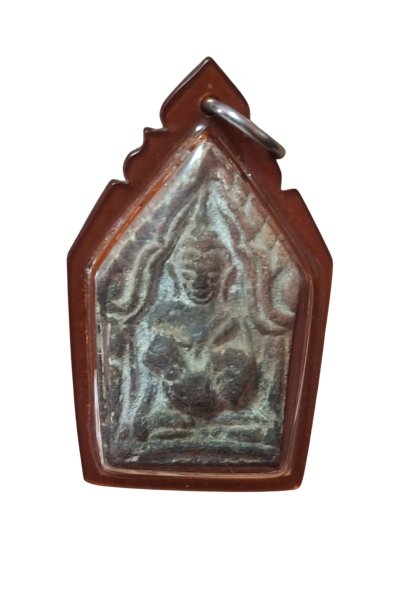 พระขุนแผนอุ้มไก่ หลวงปู่สรวงปี 2519 บ้านละลม จังหวัดศรีสะเกษ เนื้อดินประสาท ขอม พร้อมบัตรรับรอง  a58