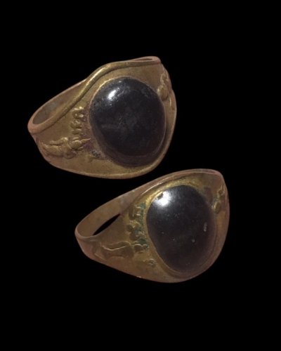 แหวนเมฆพัตร ข้างนางกวัก-พระลีลา หลวงพ่ออิ่ม วัดหัวเขา จ.สุพรรณบุรี เนื้อทองผสม 2วง  a7