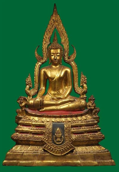 6000.-พระบูชา พุทธชินราช หน้าตักประมาณ 4นิ้วกว่าๆ ปิดทองเก่า