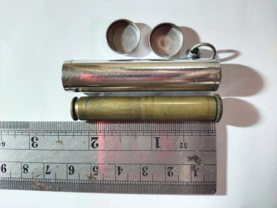 100.-ตะกรุดปลอกลูกปืนไม่ทราบขนาดพร้อมหลอดใสตระกรูดแสนตเลส1