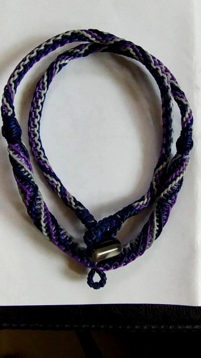 120.- สร้อยเชือกเทียนถัก ยาว 21 นิ้ว เส้นที่ 1