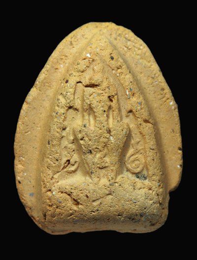 พระปิดตาข้างยันต์ หลวงปู่ทอง ปี 2470 เนื้อดิน วัดราชโยธา กทม. (พิมพ์หัวจรวด) ที่สุดหายากมากๆค่ะ + บัตรรับรองค่ะ  1200