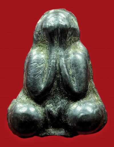 พระปิดตาหลวงพ่อเดิม พิมพ์สองหน้า พ.ศ.2480-2490 เนื้อเมฆพัด วัดหนองโพ จังหวัดนครสวรรค์ (พร้อมบัตรรับรอง a80