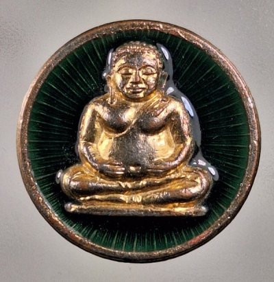 เคาะเดียว...	เหรียญพระสังกัจจายน์ ลงยา กระไหล่ทองสวยๆ ไม่ทราบที่