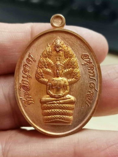 2-2025 วัดใจ 100 เหรียญนาคปรก อายุครบ 8 รอบ หลวงปู่ขำ เกสาโร วัดหนองแดง จ.มหาสารคาม 2568 ทองแดงผิวไฟ ตอกแจก หมายเลข 424 กล่องเดิม