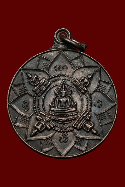 เคาะเดียว เหรียญปัญจะพุทธามหามงคล (พระเจ้าห้าพระองค์) ที่ระลึกครบรอบ 25ปี ธนาคารศรีนคร พ.ศ.2518 #2