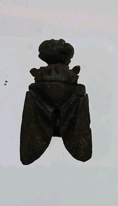 แมลงภู่คำล้านนาไทใหญ่อุดกริ่งเนื้อไม้ดุมล้อแกะศิลปะโบราณ