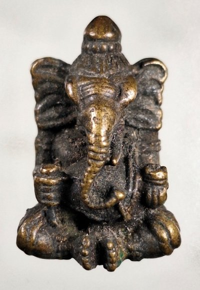 เคาะเดียว...พระพิฆเนศ เนื้อทองเหลืองเก่าแห้ง สุดคลาสสิค สภาพสวยมาก