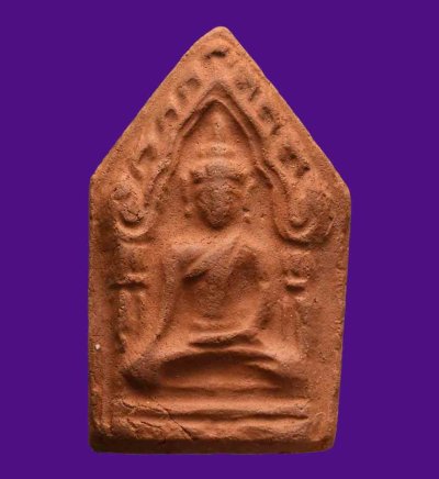 พระขุนแผน หลวงพ่อกวย พิมพ์ห้าเหลี่ยมหลังยันต์สุ ปี 2515 เนื้อดิน วัดโฆสิตาราม จ.ชัยนาท