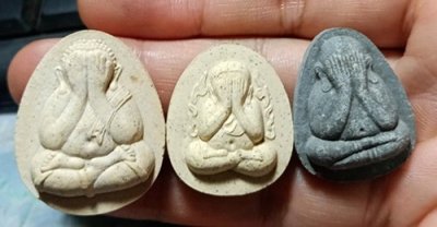 167...................พระปิดตาย้อนยุค หลวงปู่โต๊ะ พิมพ์จัมโบ้/ กลาง /เล็ก 3 องค์ สวยๆ....3