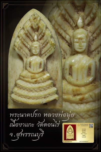 +++ เริ่มประมูล พระแท้ๆ เริ่ม ครับ +++พระนาคปรก หลวงพ่อมุ่ย ปี 2510 - ปี 2517 เนื้องาแกะ วัดดอนไร่ จ.สุพรรณบุรี /หายากมาก ครับ ข้อมูลตามบัตรรับประกัน +++