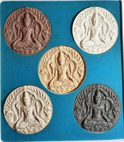 5 องค์ พระผงกรรมการกล่อง องค์พ่อจตุคามรามเทพ รุ่น ภิไชยสมบัติ 2550