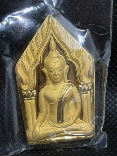 พระขุนแผน กุมารสมบัติ หลวงพ่อพูล วัดไผ่ล้อม จ.นครปฐม เนื้อทองไมครอน ปี 2548 พร้อมกล่องเดิม