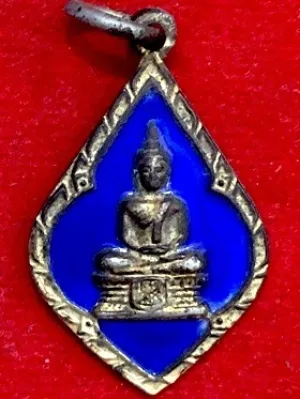 เหรียญหลวงพ่อโสธรหลังยันค์ห้า พิมพ์หยดน้ำเล็ก กะไหล่ทองลงยา