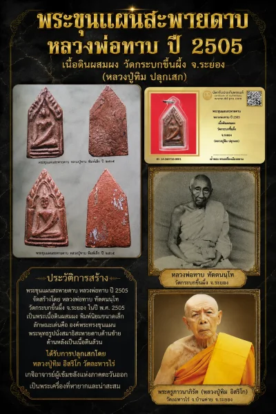 +++ เริ่มประมูล พระแท้ๆ 40 ครับ หายากมาก ครับ พระขุนแผนสะพายดาบ หลวงพ่อทาบ ปี 2505 เนื้อดินผสมผง วัดกระบกขึ้นผึ้ง จ.ระยอง (หลวงปู่ทิม ปลุกเสก) วัดใจให้ครับ ทุนมาแพง *** ตัวจริงเสียงจริง *** แท้ดูง่ายครับ +++ ข้อมูลตามบัตรรับประกัน +++