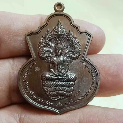 ✅2-2611(1-178) วัดใจ 100 เหรียญพระนาคปรก พุทธบุญบารมี รุ่นที่ระลึกวางศิลาฤกษ์ศาลาร่วมใจ หลวงปู่บุญ ธมฺมธีโร วัดบ้านหมากมี่ จ.อุบลราชธานี 2560 ทองแดง หมายเลข 49 กล่องเดิม