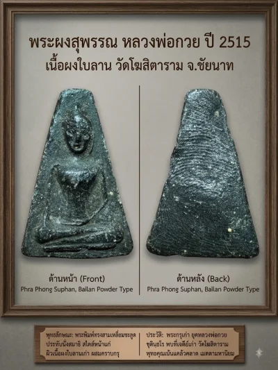เคาะเดียว......พระผงสุพรรณ หลวงพ่อกวย ปี 2515 เนื้อผงใบลาน วัดโฆสิตาราม จ.ชัยนาท