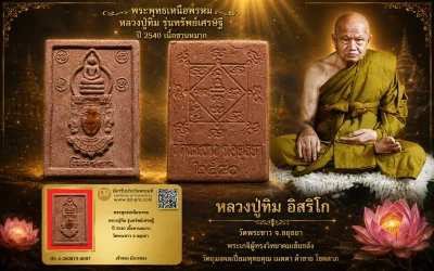 มังกรทองมาแว้วววว พระพุทธเหนือพรหม หลวงปู่ทิม รุ่นทรัพย์เศรษฐี ปี 2540 เนื้อชานหมาก วัดพระขาว จ.อยุธยา
