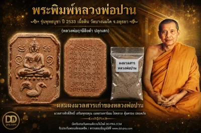 มังกรทองมาแว้วววว พระพิมพ์หลวงพ่อปาน หลวงพ่อฤาษีลิงดำ วัดท่าซุง รุ่นพุทธบูชา ปี 2533 เนื้อดิน ออกวัดบางนมโค จ.อยุธยา