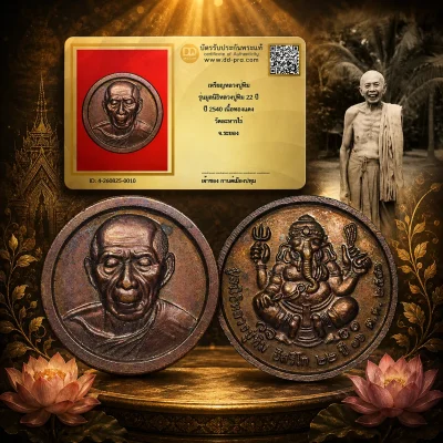 รับประกันพระแท้ เหรียญหลวงปู่ทิม รุ่นมูลนิธิหลวงปู่ทิม 22 ปี ปี 2540 เนื้อทองแดง วัดละหารไร่ จ.ระยอง