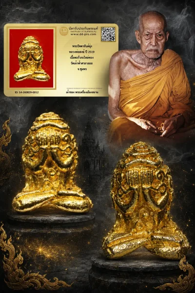+++ เริ่มประมูล พระแท้ๆ 40 ครับ หายากมาก ครับ วัดใจให้ครับ พระปิดตายันต์ยุ่ง หลวงพ่อสงฆ์ ปี 2519 เนื้อตะกั่วกะไหล่ทอง วัดเจ้าฟ้าศาลาลอย จ.ชุมพร ทุนมาแพง *** ตัวจริงเสียงจริง *** แท้ดูง่ายครับ +++ ข้อมูลตามบัตรรับประกัน +++