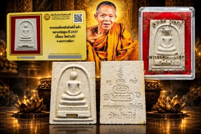 รับประกันพระแท้ !!!! พระสมเด็จหลังยันต์น้ำเต้า หลวงพ่อคูณ ปี 2537 เนื้อผง วัดบ้านไร่ จ.นครราชสีมา
