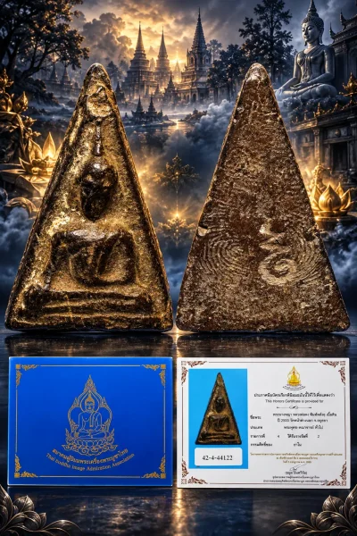 สวย !!!  แชมป์ !!!  พระนางพญา หลวงพ่อจง พิมพ์หลังอุ เนื้อดิน ปี 2500 วัดหน้าต่างนอก จ.อยุธยา