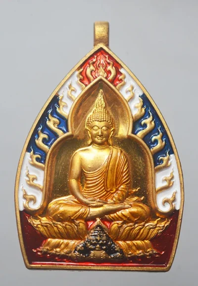 เหรียญเจ้าสัวปั้ม พุทธศิลป์ รวยพันล้าน 2564 พระอาจารย์สัญญ(คง) กมมฺสุทโธ วัดกลางบางแก้ว เนื้อสัตตะ ลงยาสีธงชาติ เลข 431
