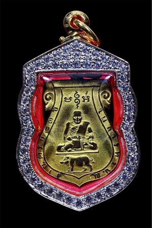 หลวงปู่เผือก วัดทองนพคุณ รุ่นแรก เนื้อทองแดงเปียกทอง 2463