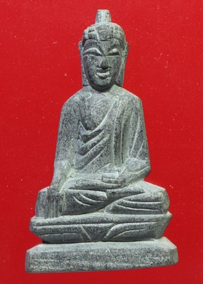 ʕ•́ᴥ•̀ʔっ. .พระพุทธ ครูบาบุญชุ่ม เนื้อหินแกะ วัดพระธาตุดอนเรือง จ.เชียงใหม่ปี2535 + บัตรตรวจสอบพระแท้