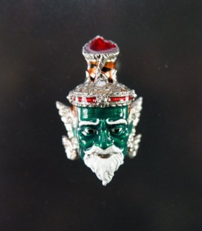 (120-) เศียรพ่อพ่อแก่บันดาลทรัพย์ หลวงพ่อพัฒน์ วัดห้วยด้วน จ.นครสวรรค์ เนื้ออัลปาก้า พ่อแก่ลงยาสี สวยครับ