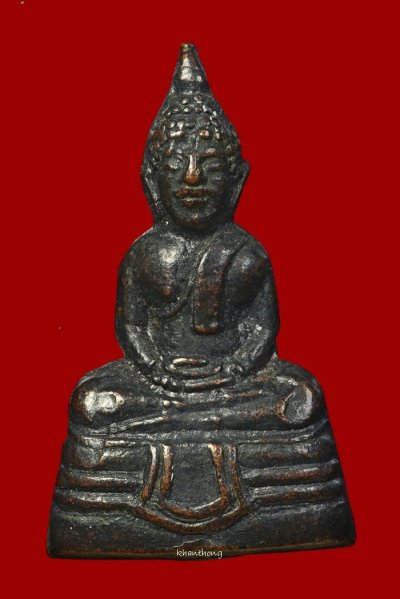 ʕ•́ᴥ•̀ʔっ. .พระกริ่งหลวงพ่อพุทธโสธร ปี 2508 เนื้อทองแดงรมดำ วัดโสธรฯ จ.ฉะเซิงเทรา + บัตร dd-pra