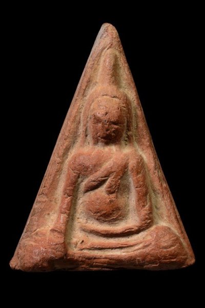 ʕ•́ᴥ•̀ʔっ..พระนางพญา หลวงพ่อแฉ่ง เนื้อดิน ปี2497 + บัตรตรวจสอบ dd-pra