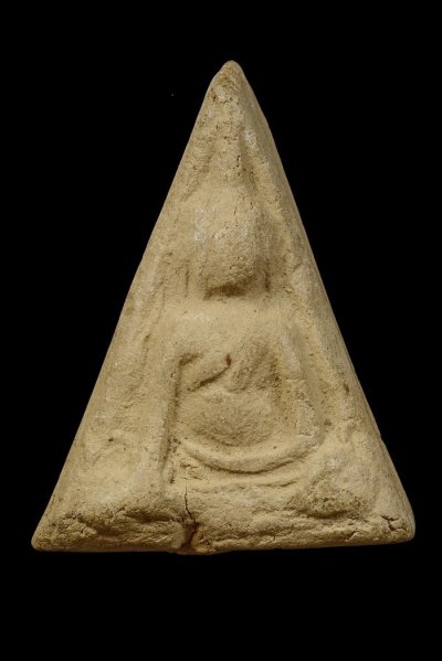 ʕ•́ᴥ•̀ʔっ..พระนางพญา หลวงพ่อแฉ่ง เนื้อดิน ปี2497 + บัตรตรวจสอบ dd-pra