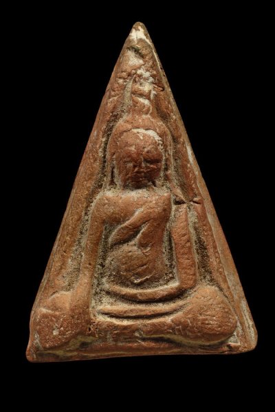 ʕ•́ᴥ•̀ʔっ..พระนางพญา หลวงพ่อแฉ่ง เนื้อดิน ปี2497 + บัตรตรวจสอบ dd-pra