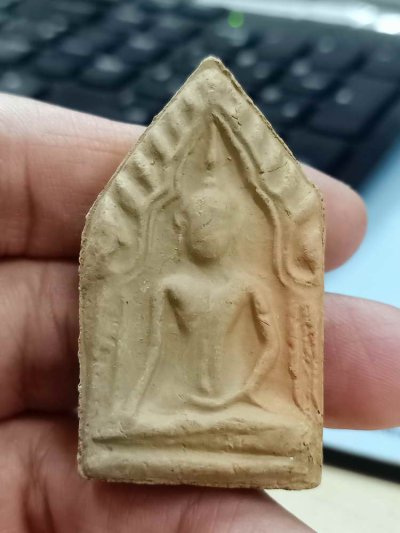 2-1869 วัดใจ 100 G#4 พระขุนแผน หลวงพ่อชำนาญ วัดบางกุฎีทอง จ.ปทุมธานี เนื้อดินเผา***สายวัดชินวรารามวรวิหาร