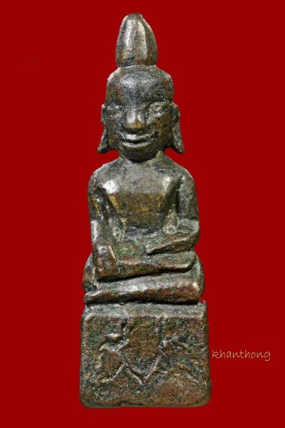 ʕ•́ᴥ•̀ʔっ..พระบูชาเชียงรุ้ง เนื้อสัมฤทธิ์ สร้างราวปีพ.ศ.๒๑๐๐-๒๒๐๐ + บัตรตรวจสอบ dd-pra