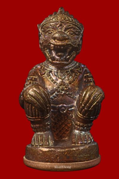 ʕ•́ᴥ•̀ʔっ..หนุมานทรงฤทธิ์เรืองเดช หลวงปู่คำบุ เนื้อโลหะ ก้นทองแดง อุดผง กรรมการ 2 โค้ด ปี 2554