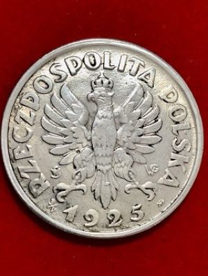 เหรียญเงิน 5 ZLOTYTH  RZECZPOSPOLITA POLSKA  1925