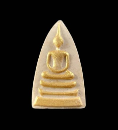 (เคาะเดียวแดง) พระสมเด็จหลังท้าวเวสุวรรณฯ วัดสุทธาราม จ.กรุงเทพฯ เนื้อผงสีขาวอมเหลืองปัดทอง สวยครับ
