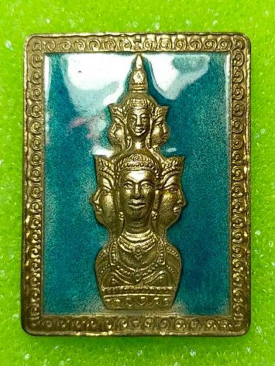 เหรียญแสตมป์หลักเมือง ประจำวันเกิด วันศุกร์ รุ่น ไหว้ครูประจำปี 2549 เนื้อกะไหล่ทองลงยาสีฟ้า