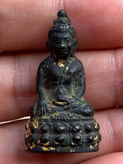 1200.-พระกริ่งโสฬส มปร.วัดราชประดิษฐ์ ปี2515 เนื้อทองเหลืองรมดำ หลวงปู่ทิมร่วมปลุกเสก องค์ที่ 2